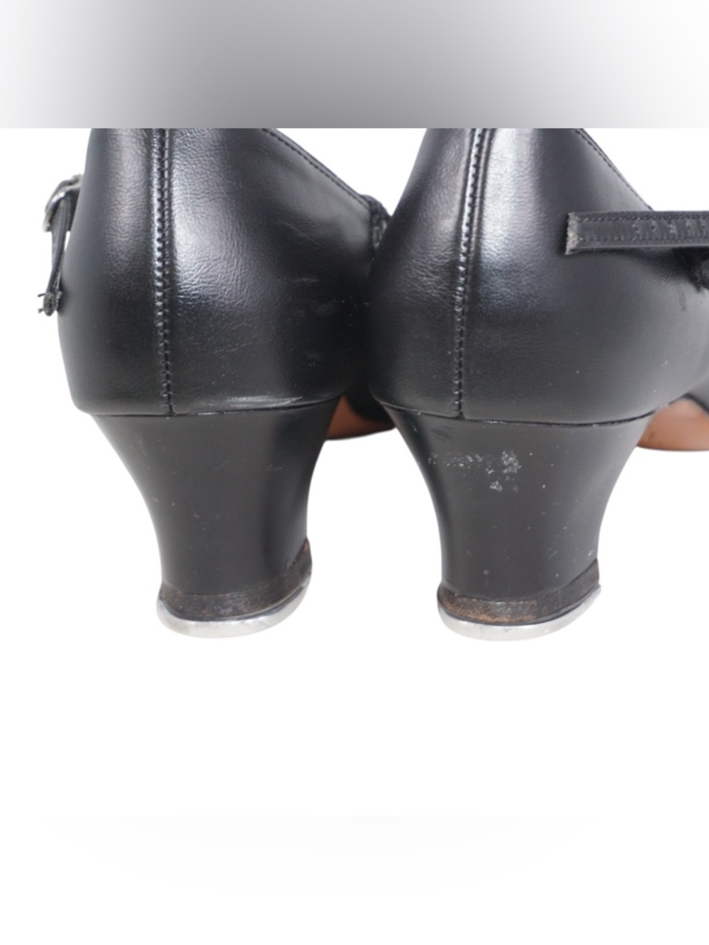 Capezio Black Leather Tele Tone Tap Mary Jane Tap Shoes - Size 8 - Picture 8 of 14